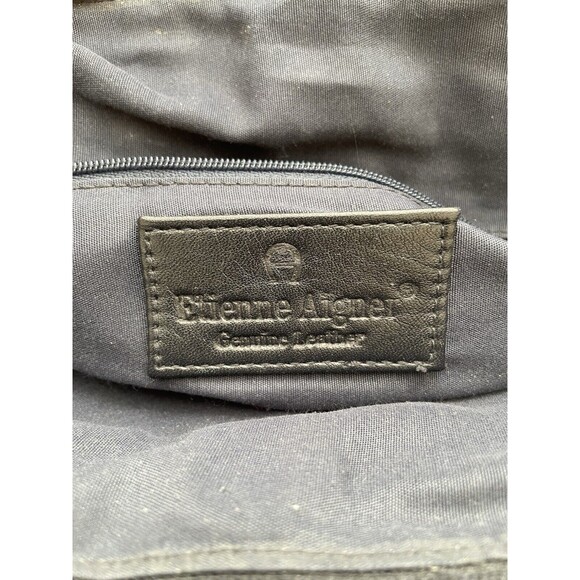 Etienne Aigner Women's Shoulder Bag Classic Leather Navy - Picture 8 of 12